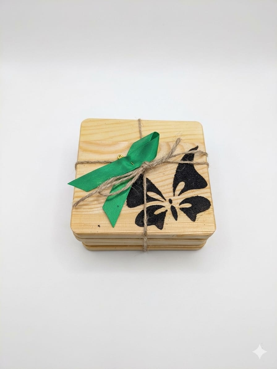 Petanda Wooden Coaster Set