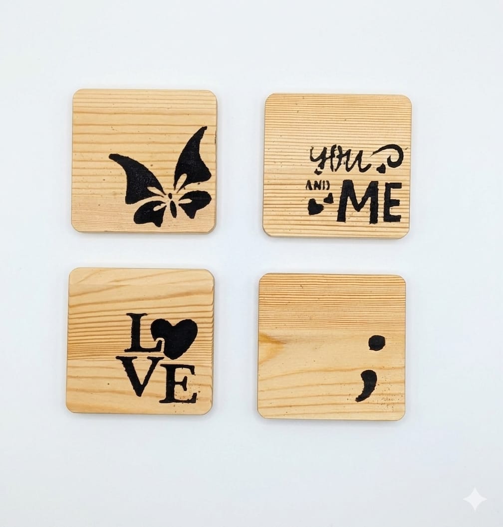 Petanda Wooden Coaster Set